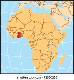 Ghana Locate Map