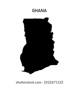 Ghana-Karte. Abstraktes Design, Vektorgrafik.