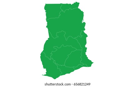 Ghana map green color