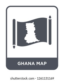 ghana map icon vector on white background, ghana map trendy filled icons from Countrymaps collection, ghana map simple element illustration