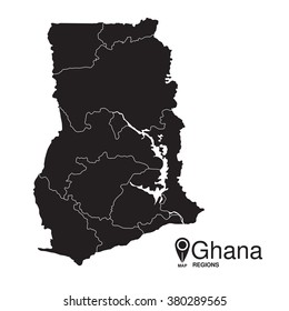Ghana map regions