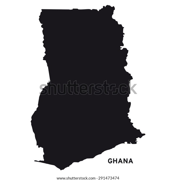 Ghana Map Vector Stock Vector (Royalty Free) 291473474 | Shutterstock