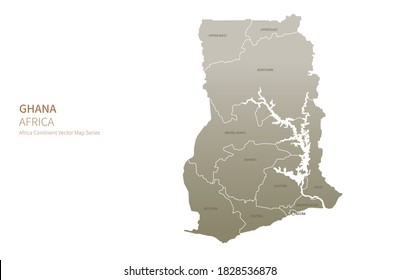 Ghana map. vector map of african countries.