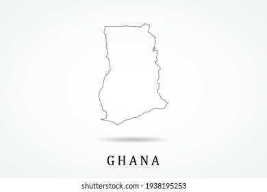 Ghana Map World Map International Vector Stock Vector (Royalty Free ...