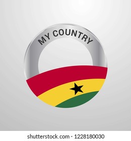 Ghana My Country Flag badge