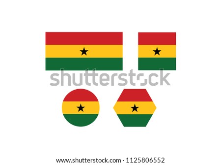 Ghana national flag africa coat of arms symbol emblem red yellow green tricolor