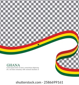 Ghana national flag ribbon stock vector