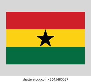Ghana National Flag Vector Illustration