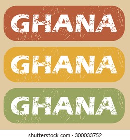 Ghana on colored background