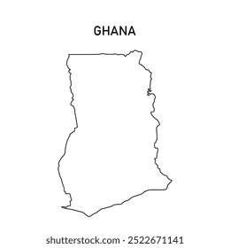 Ghana-Gliederungskarte. Abstraktes Design, Vektorgrafik.