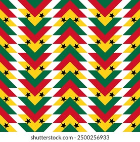 ghana pattern design. chevron background. vector illustration