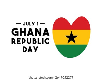 Ghana Republic Day. July 1. Eps 10.