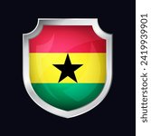 Ghana Silver Shield Flag Icon