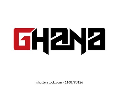 Ghana typography design vector, for t-shirt, poster and other uses