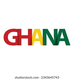 Ghana typography written design vector illustration