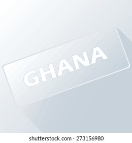 Ghana unique button for any design. Vector illustration