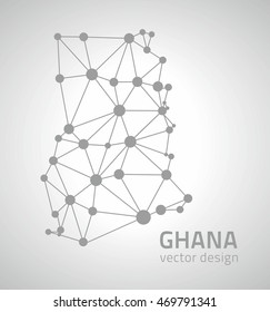 Ghana vector contour triangle map