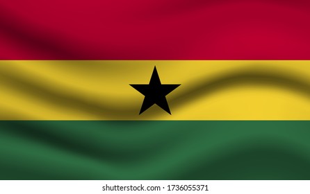 Ghana Vector Flag. Vector illustration.