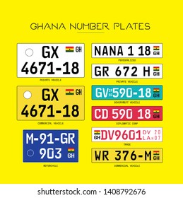 Ghana Vehicle and Motor Number Plates