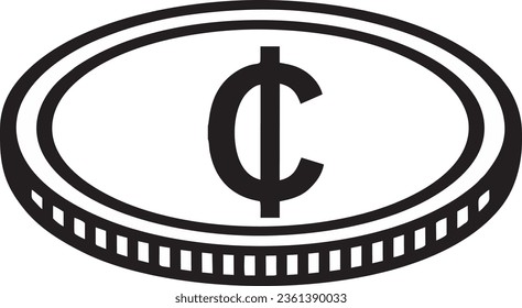 Ghanaian Cedi _black logo vector high quality files 