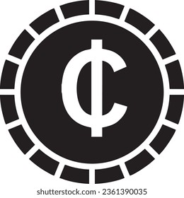 Ghanaian Cedi _black logo vector high quality files 