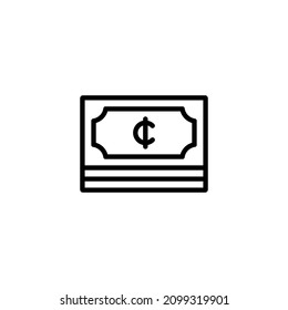 ghanaian cedi icon. Simple element illustration from africa concept. ghanaian cedi editable symbol design on white background. Can be use for web and mobile.
