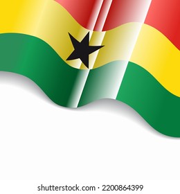 Ghanayan flag wavy abstract background. Vector illustration.