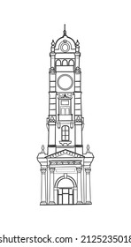 Ghanta Ghar Faisalabad monument vector illustration