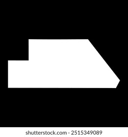 Ghanzi district map, administrative division of Botswana.