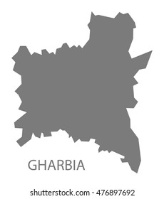 Gharbia Egypt Map in grey