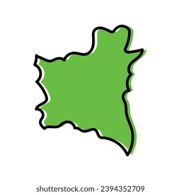 Gharbia State of Egypt map design in vector form.