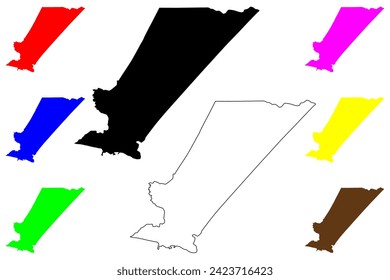 Ghardaia city (People's Democratic Republic of Algeria) map vector illustration, scribble sketch Ghardaia map