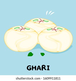 Ghari Indian Gujarati Food Vector