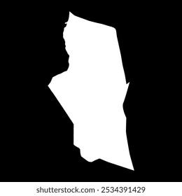 Ghat district map, administrative division of Libya. Vector illustration.