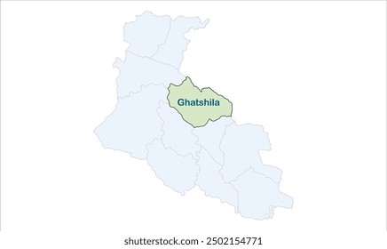 Ghatshila map, Purbi Singhbhum District, Jharkhand state, Republic of India, Government of Jharkhand, Indian territory, Eastern India, poli