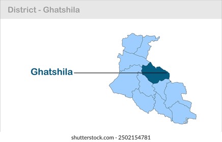 Ghatshila map, Purbi Singhbhum District, Jharkhand state, Republic of India, Government of Jharkhand, Indian territory, Eastern India, poli