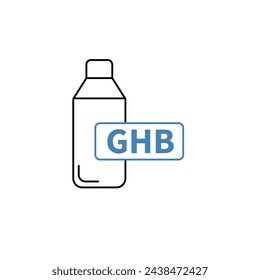 ghb concept line icon. Simple element illustration. ghb concept outline symbol design.