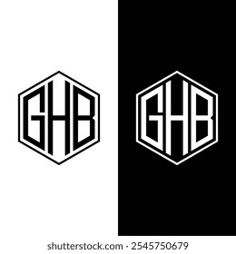 PLANTILLA de diseño de logotipo GHB con Imagen de Vector fuerte y moderno