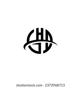 GHD Letter Logo Design Vector Template. Abstract Letter GH Linked Logo