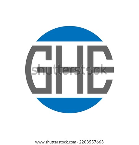 GHE letter logo design on white background. GHE creative initials circle logo concept. GHE letter design. Imagine de stoc © 