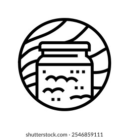 ghee ayurveda line icon vector. ghee ayurveda sign. isolated contour symbol black illustration