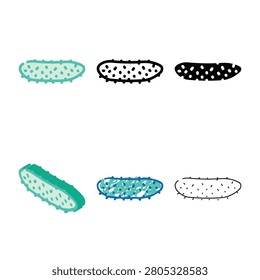 gherkin gherkin color variations icon vector. gherkin gherkin sign. isolated symbol illustration