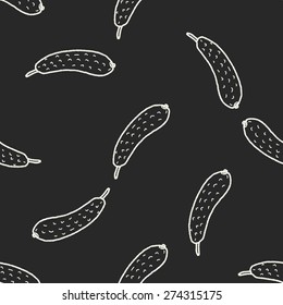 Gherkin doodle seamless pattern background