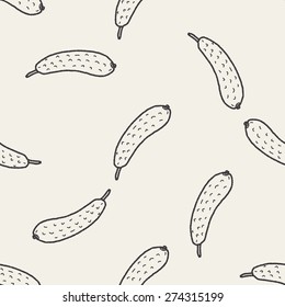 Gherkin doodle seamless pattern background
