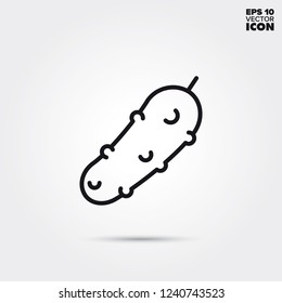 Gherkin line icon. Healthy vegetable vector symbol.