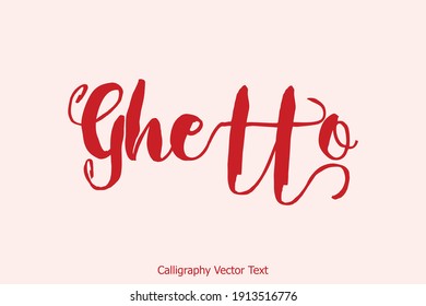Ghetto Beautiful Cursive Bold Color rojo tipografía Texto Victor Cita 