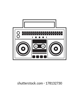 Ghetto Blaster Radio Vector Illustration