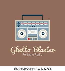 Ghetto Blaster Radio Vector Illustration