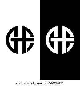 Vetor de Estoque de Identidade Exclusiva de Inspiração de Design de Logotipo GHF