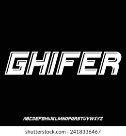 GHIFER modern futuristic modern geometric font